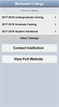 Mobile Screenshot of catalog.mcdaniel.edu